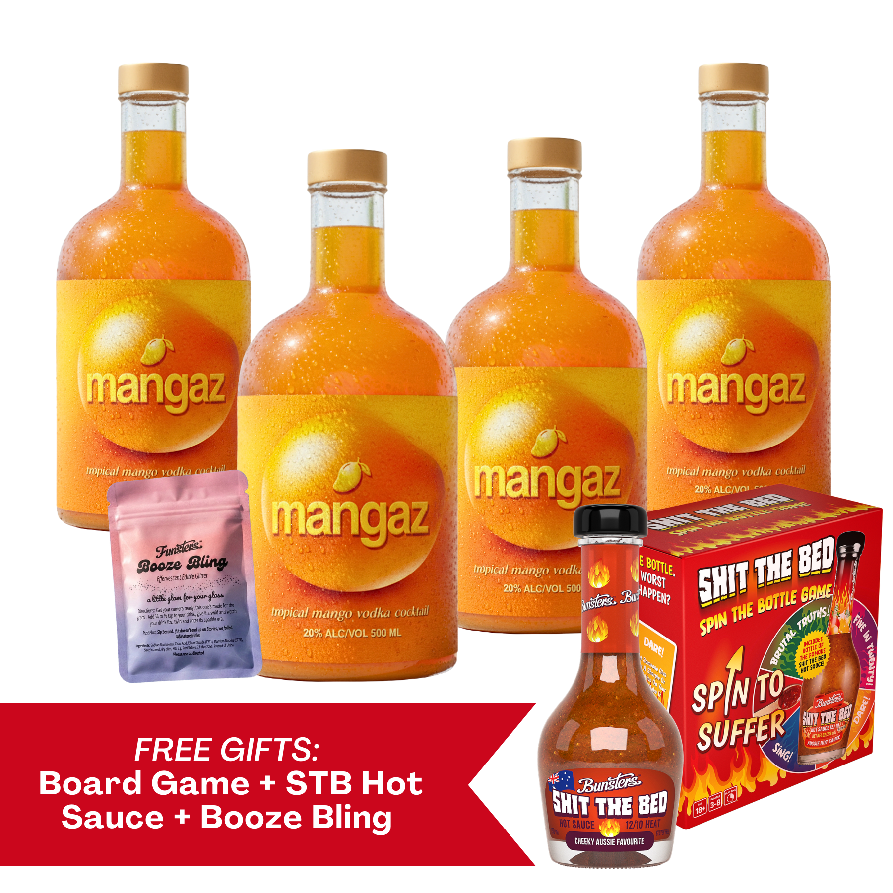 Case of Mangaz - 4 x 500ml Bottles