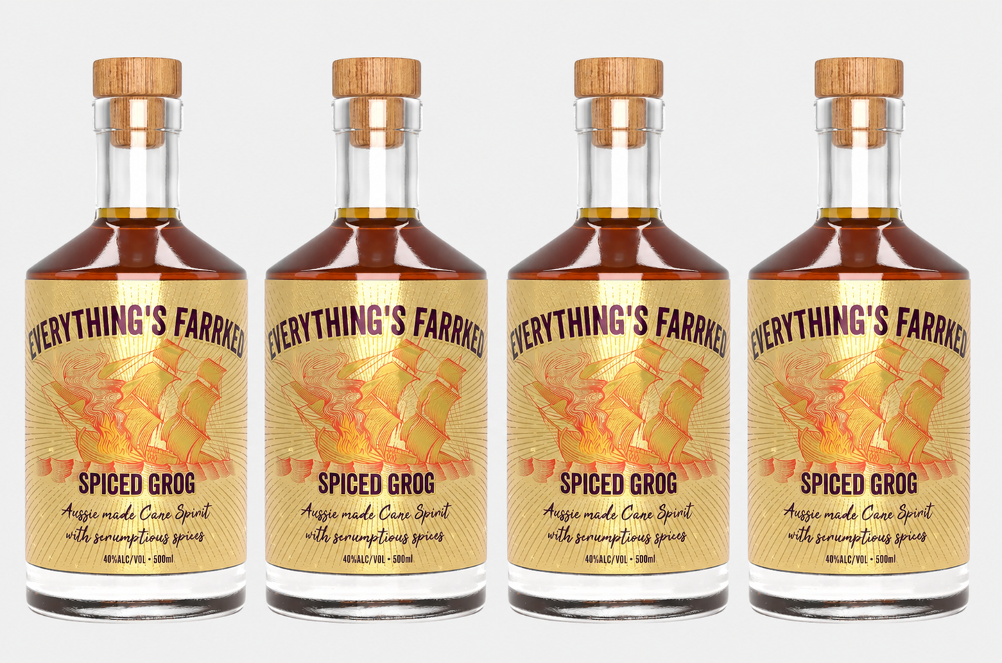 4 x Everything's Farrked Spiced Grog (Carribbean Spice)