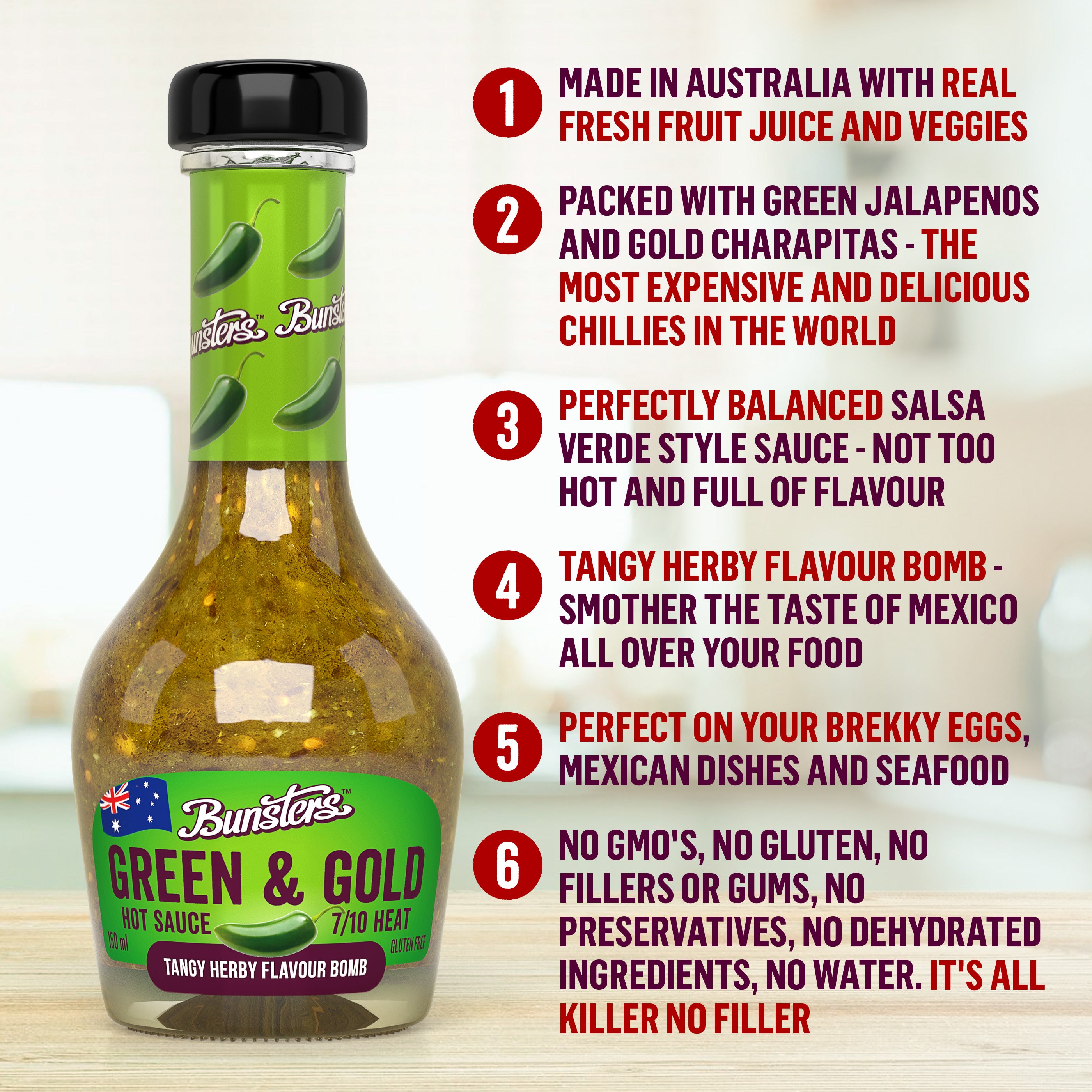 Green & Gold - 7/10 hot sauce