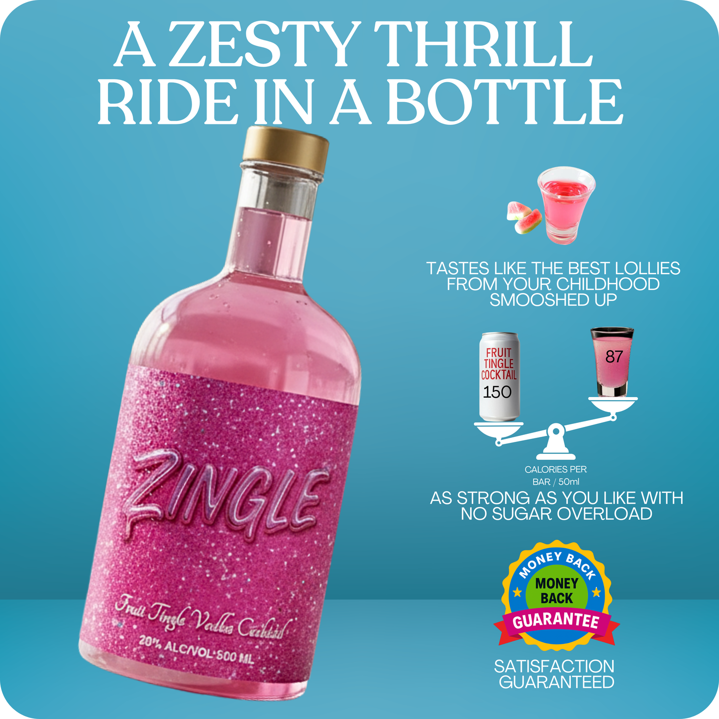 Case of Zingle - 4 x 500ml Bottles