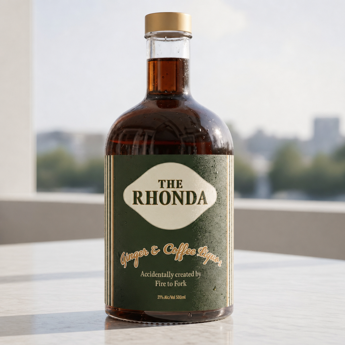 Fire to Fork Limited Edition THE RHONDA Ginger & Coffee Liquor 500ml