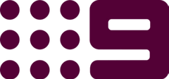 Channel 9 logo in Bunsters plum